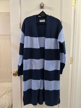 No Boundaries Navy Open Knit Cardigan